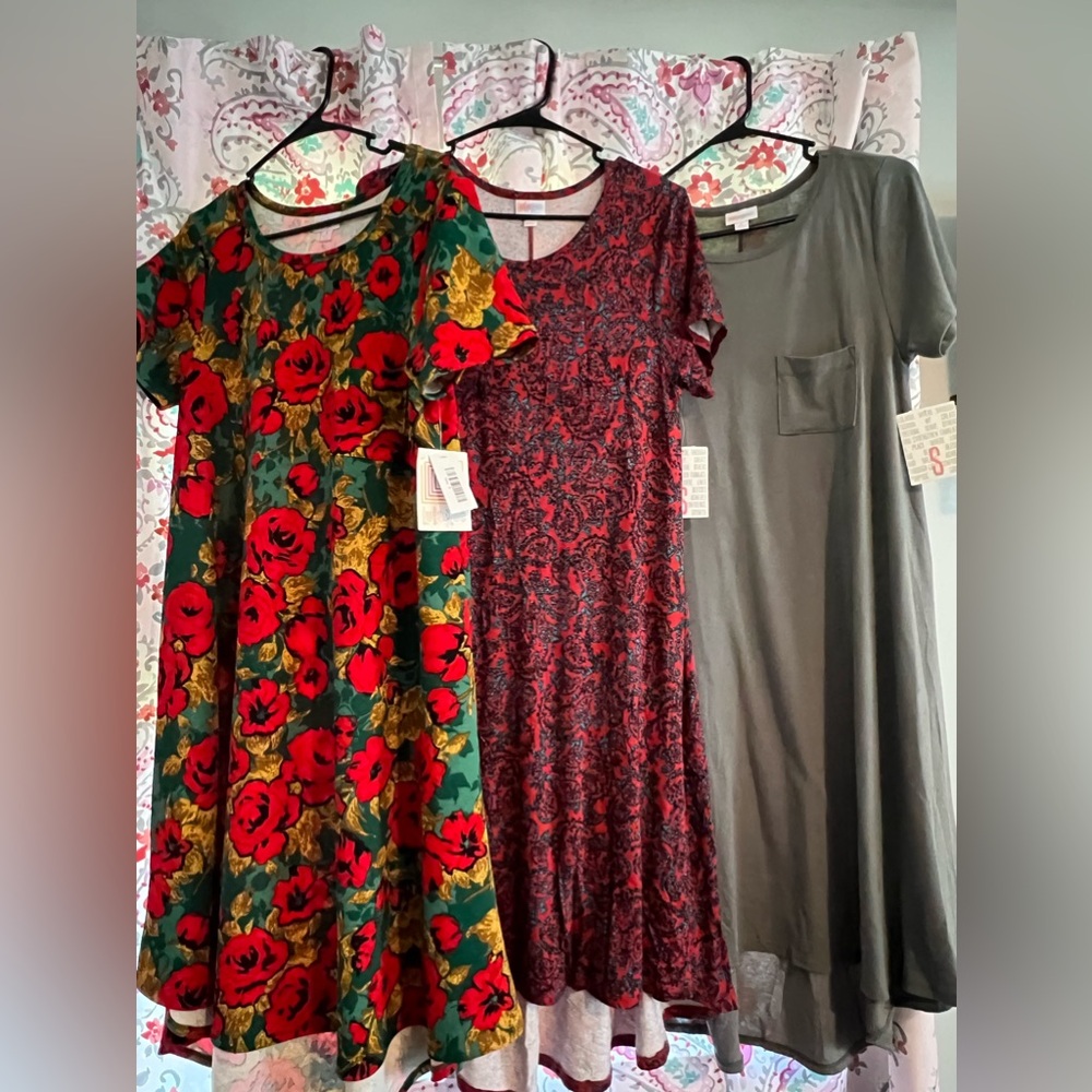 NWT LOT OF 3 LuLaRoe Carly Size Small dresses